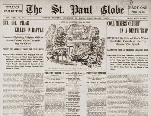Del Pilar killed, St. Paul Globe, St. Paul MN, Dec 10 1899
