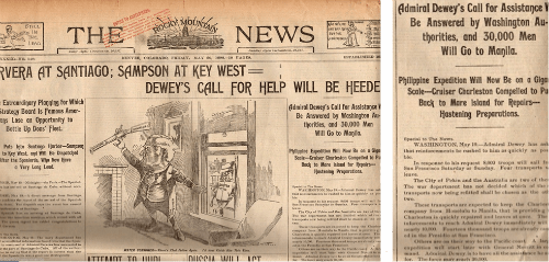 Dewey calls for help The Rocky Mtn News May 20 1898