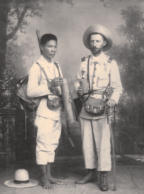 Filipino and Spanish soldiers in Spanish army May 1897