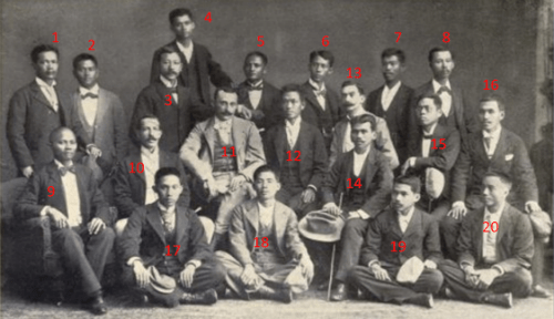 Filipino exiles and Spanish officials, Hongkong 1898