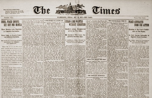Filipino peace envoys to Manila, The Times May 19 1899
