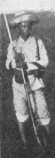Filipino soldier solo with fixed bayonet