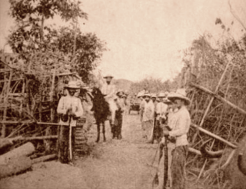 Filipino trench captured by Spaniards in Cavite 1897