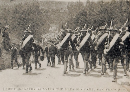 First Infantry leaving Presidio 1898