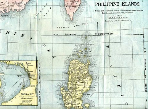 Hong Kong to Manila map 1899