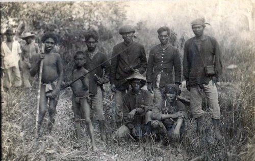 Hunters with Aetas circa 1890s