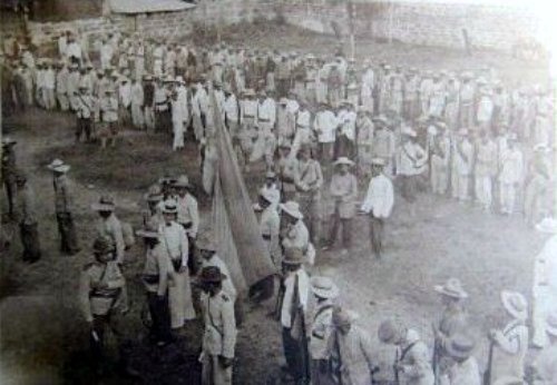 Juan Cailles troops with banner surrender June 21 1901