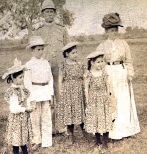 Lawton and his Family 1899 in Philippines
