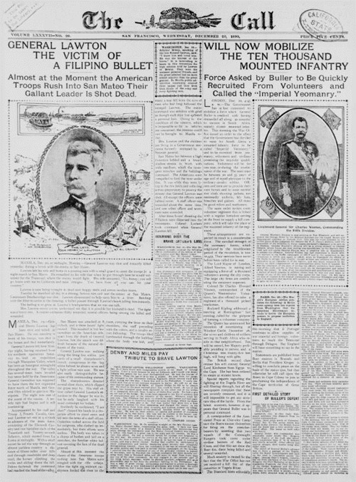 Lawton dies, San Francisco Call, Dec 20 1899