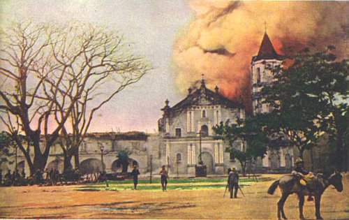 Malolos church burned by Filipinos March 31 1899
