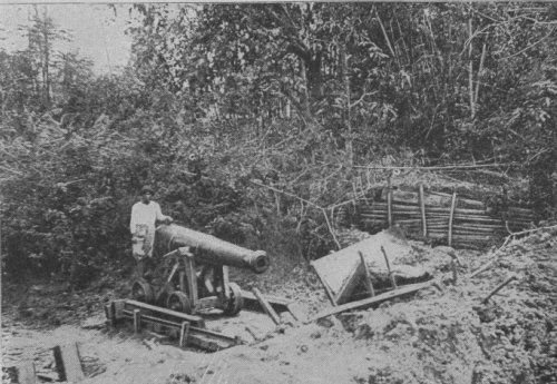 Manila Filipino cannon entrenchment 1898 front of Manila dagupan railway