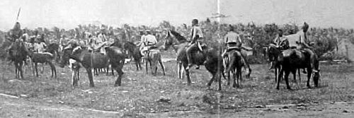 Moro horsemen in Sulu Dec 30 1899 issue of Leslie s Weekly