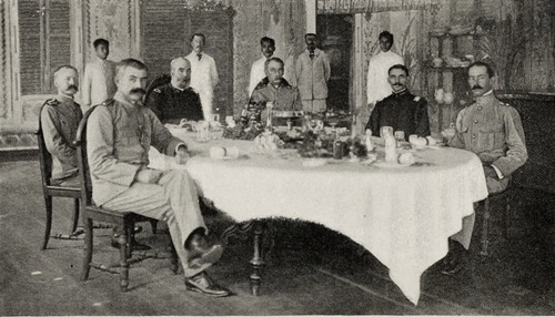 Otis and staff, Malacanang dining room 1899