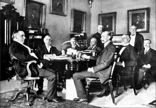 President McKinley and war cabinet 1898
