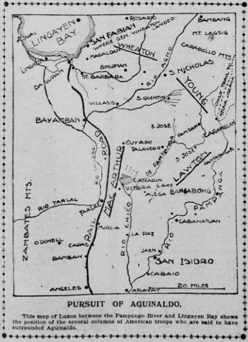 Pursuit of Aguinaldo, The San Francisco Call, Nov. 14, 1899 page 1
