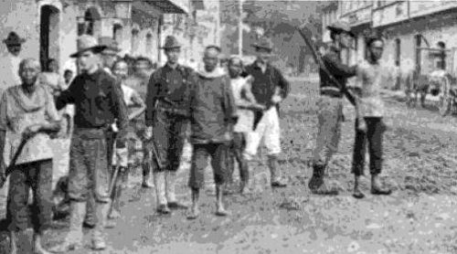 Raid on opium den by 13th Minnesota police 1898