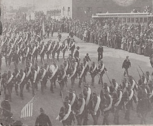 Reinforcements for Dewey leaving San Francisco, 1898