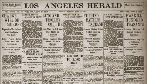 Sakay surrenders, Los Angeles Herald, June 17, 1906