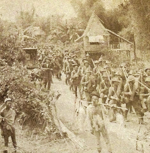 Third US Infantry marching on to San Isidro, May 1899_opt