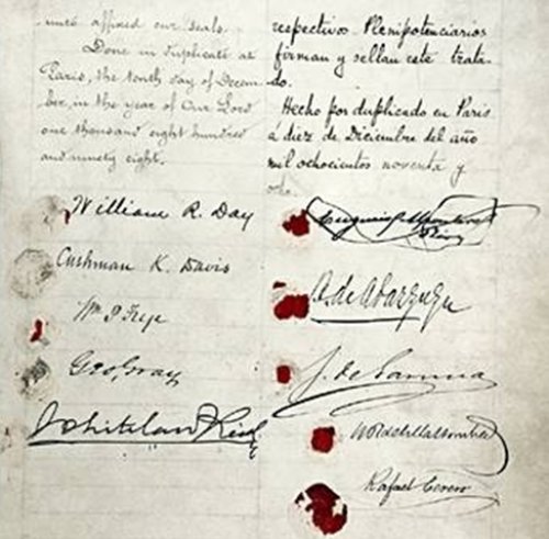 Treaty of Paris signature page Dec 10 1898