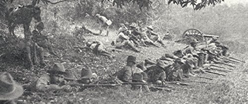 US troops at rest before battle 1899