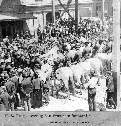 US troops leaving San Francisco for Manila 1898