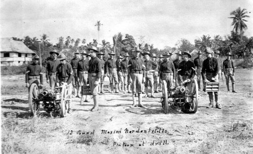 US troops with 2 Maxim-Nordenfeldt guns Cagayan de Misamis maybe 23rd Inf on July 14 1900