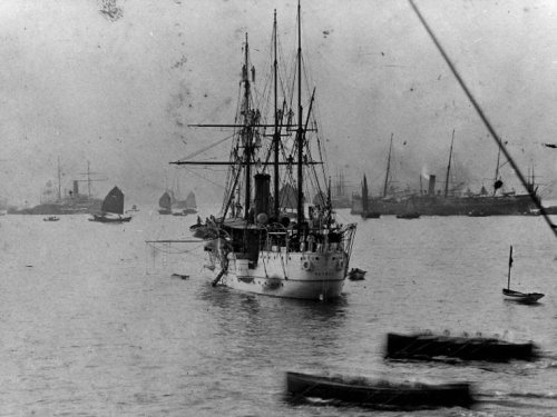 USS Petrel at Hong Kong April 15 1898