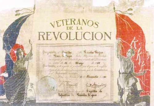 Veteranos de la revolucion certificate Dec 22 1922 with Aguinaldo signature