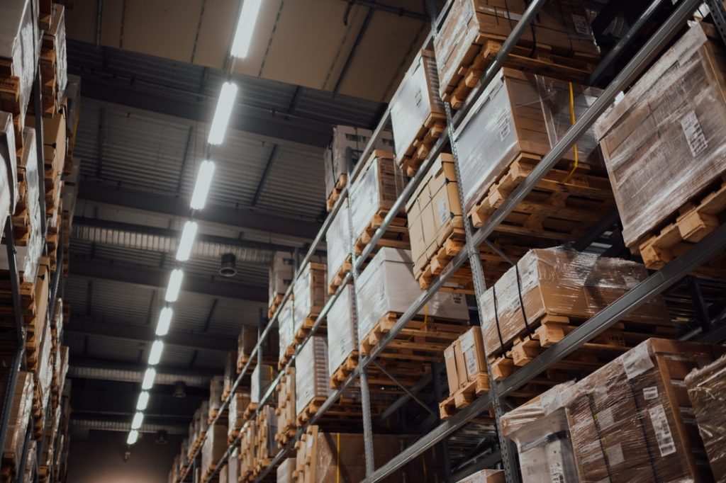 warehouse shelves