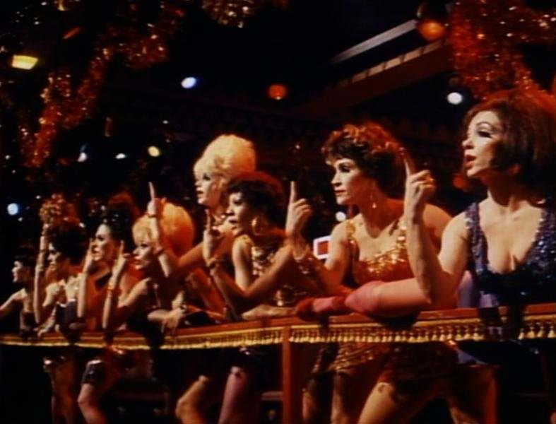 Chita Rivera (second from right) & Paula Kelly (third from right) in Sweet Charity in 1969