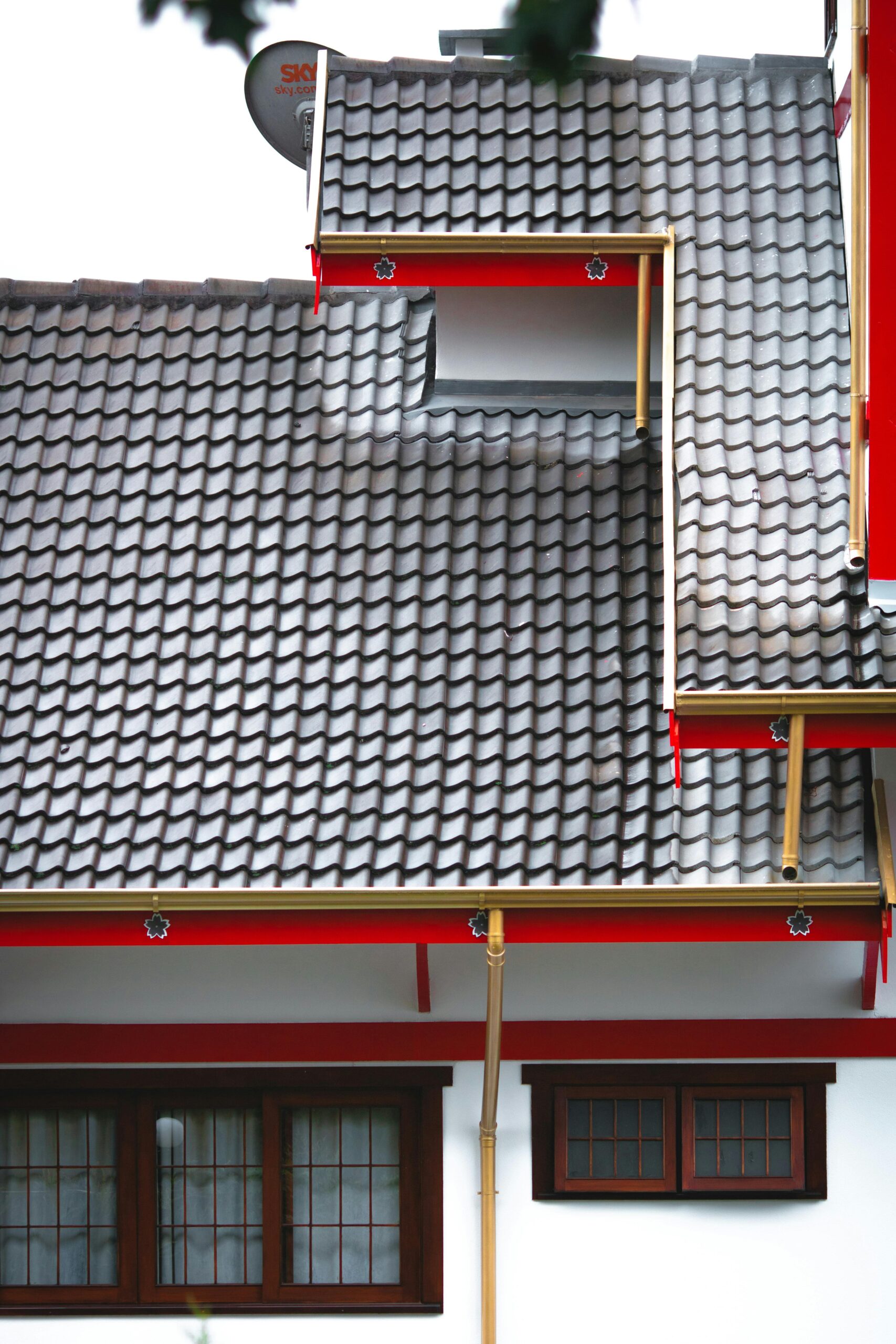 New Residential House Architectural Asphalt Shingle Roof Vinyl Siding Gables