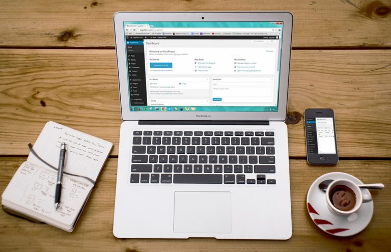 creating a website through WordPress