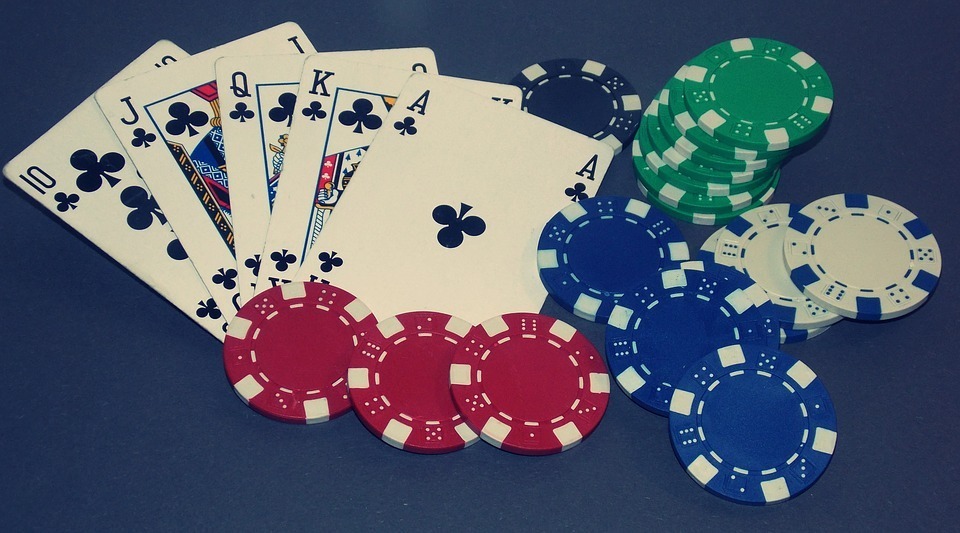playing cards and poker chips