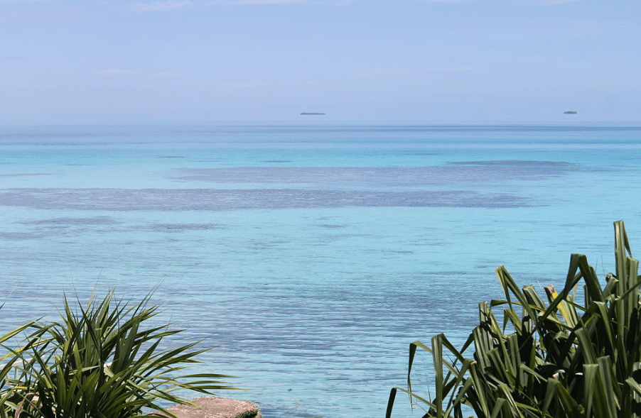 blue waters of Funafuti lagoon