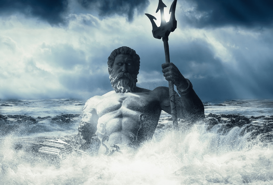 A depiction of Poseidon