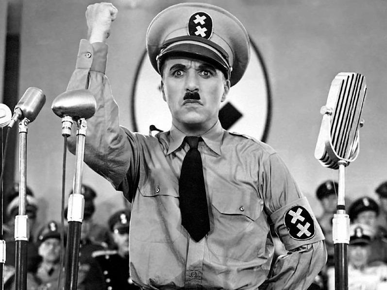Charlie Chaplin from the film The Great Dictator