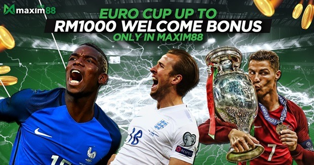 Euro Cup Up to RM1000 Welcome Bonus Only in Maxim88