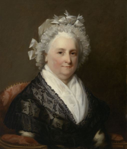 Portrait of George Washington First Lady Martha Washington