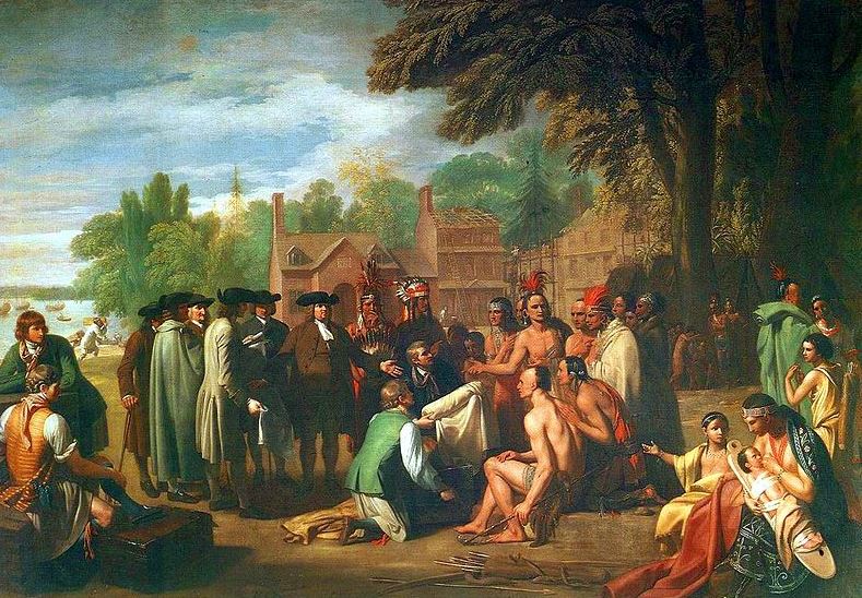 The Treaty of Penn with the Indians by Benjamin West, painted in 1771