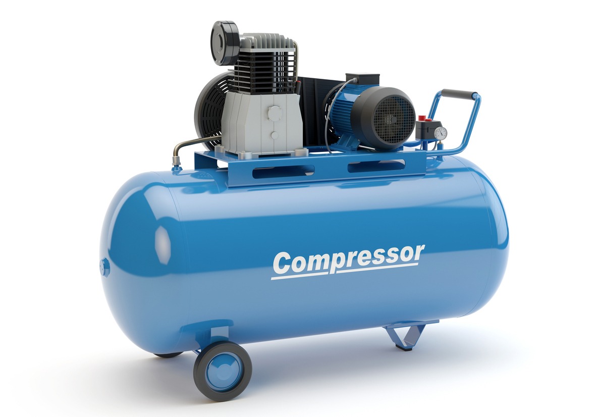a blue air compressor