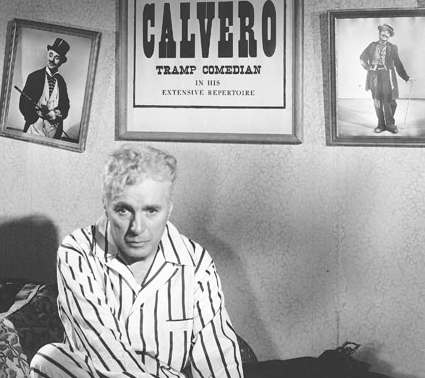 Limelight (1952) was a serious and autobiographical film for Chaplin. His character, Calvero, is an ex-music hall star (described in this image as a "Tramp Comedian") forced to deal with his loss of popularity