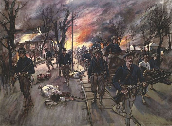 20th-Kansas-Volunteers-marching-through-Caloocan-at-night