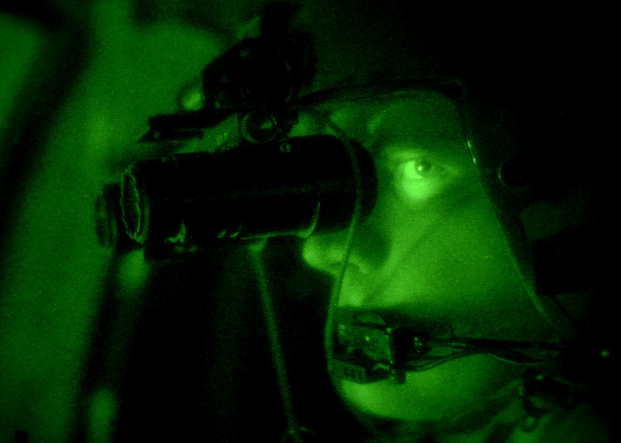 a man using night vision goggles