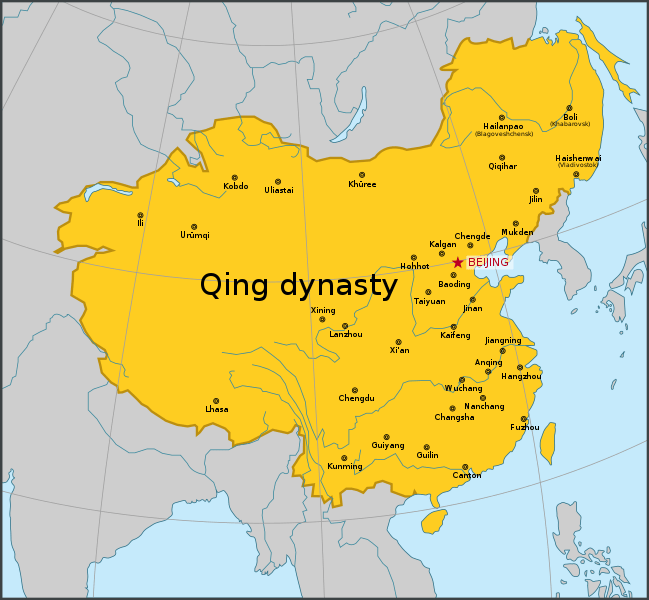 map of the Qing Dynasty