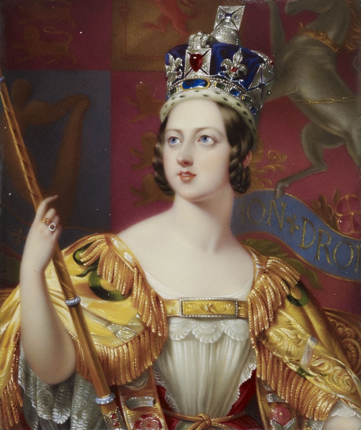 the coronation portrait of Queen Victoria painted by George Hayter