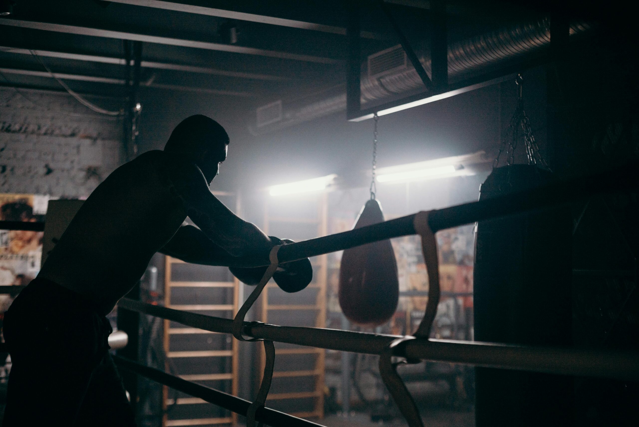 a man inside a boxing ring