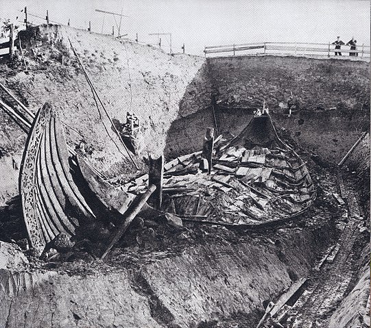 Excavation of the Oseberg Ship burial mound in Norway