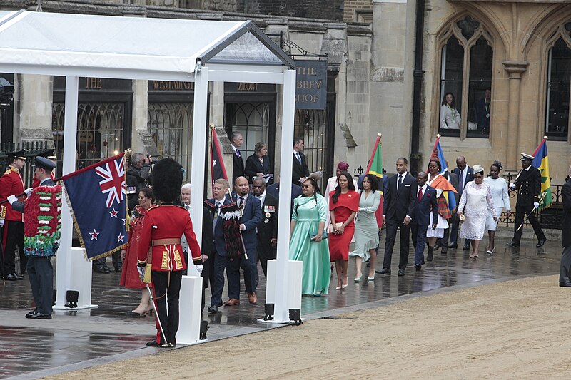 Flag bearers and leaders from the Commonwealth