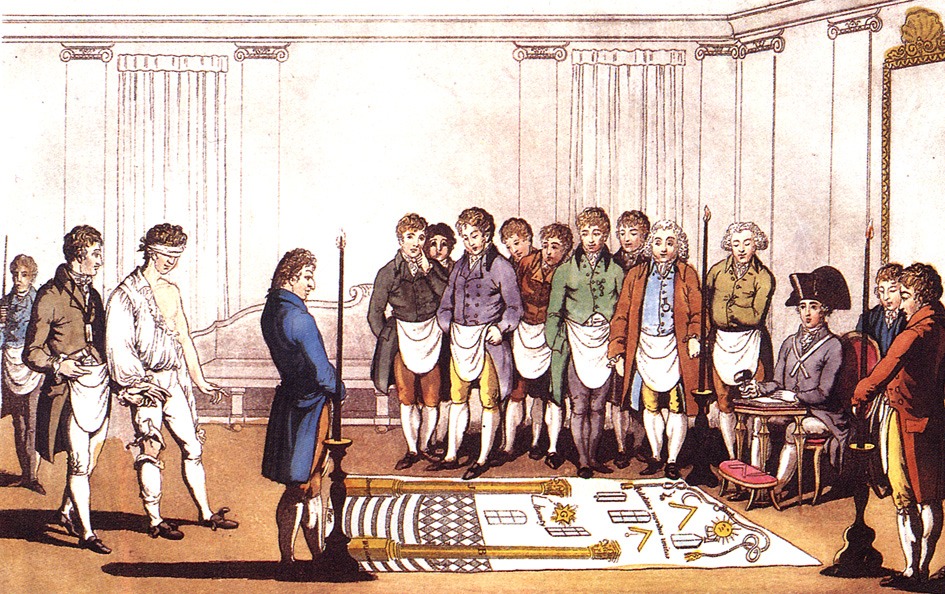 Masonic initiation in 1745